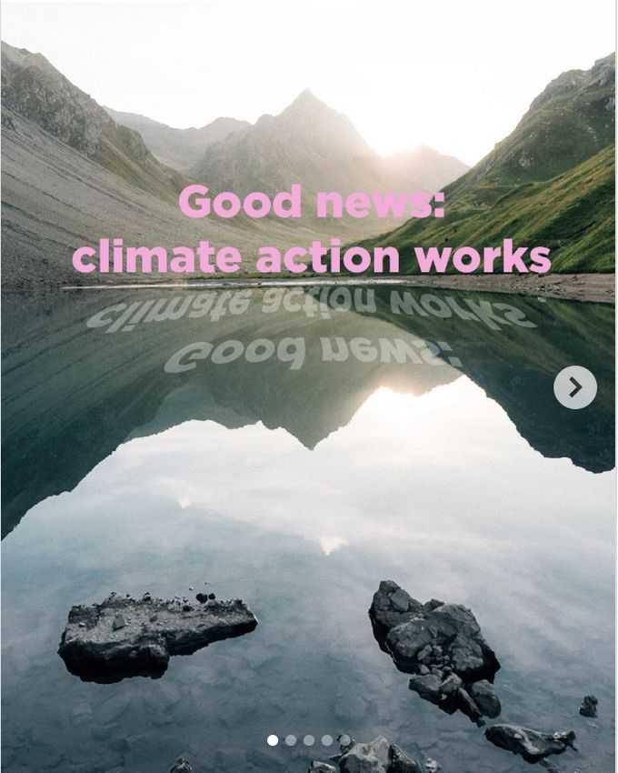 Instagram-Post: Good news: climate action works
