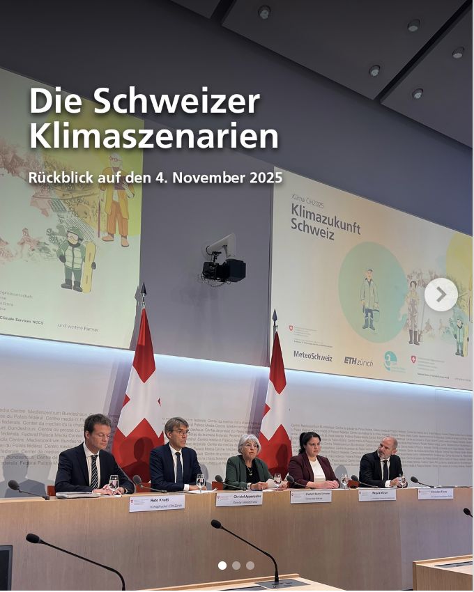 Instagram-Post: Die Schweizer Klimaszenarien