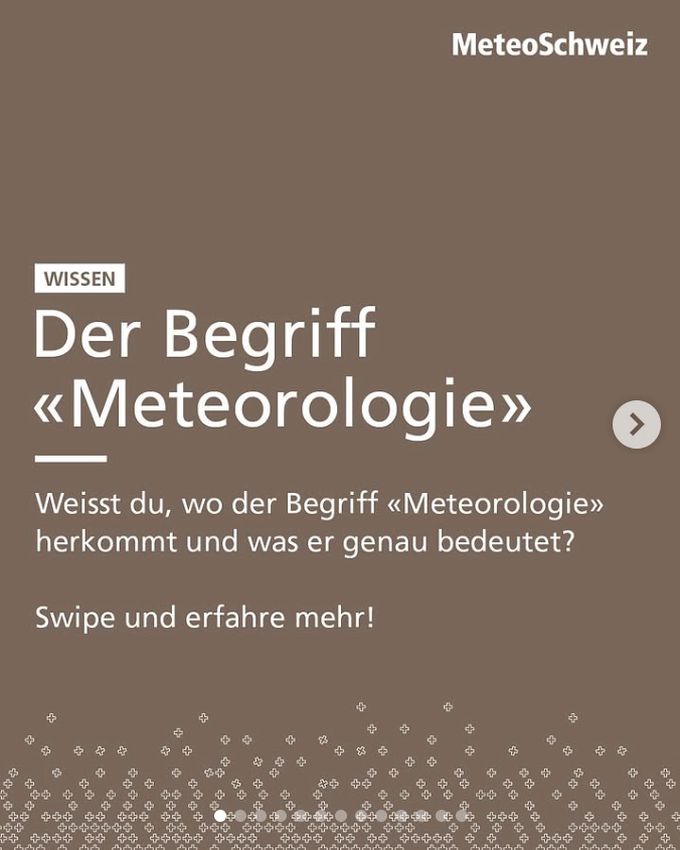 Instagram-Post: Der Begriff «Meteorologie»